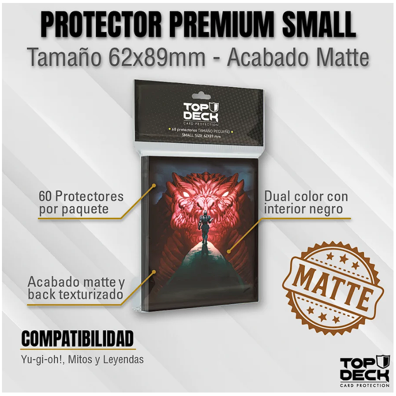 Protectores MATTE con Diseño | TOPDECK Small 62x89mm Fe sin Límite