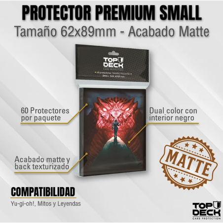 Protectores MATTE con Diseño | TOPDECK Small 62x89mm Fe sin Límite