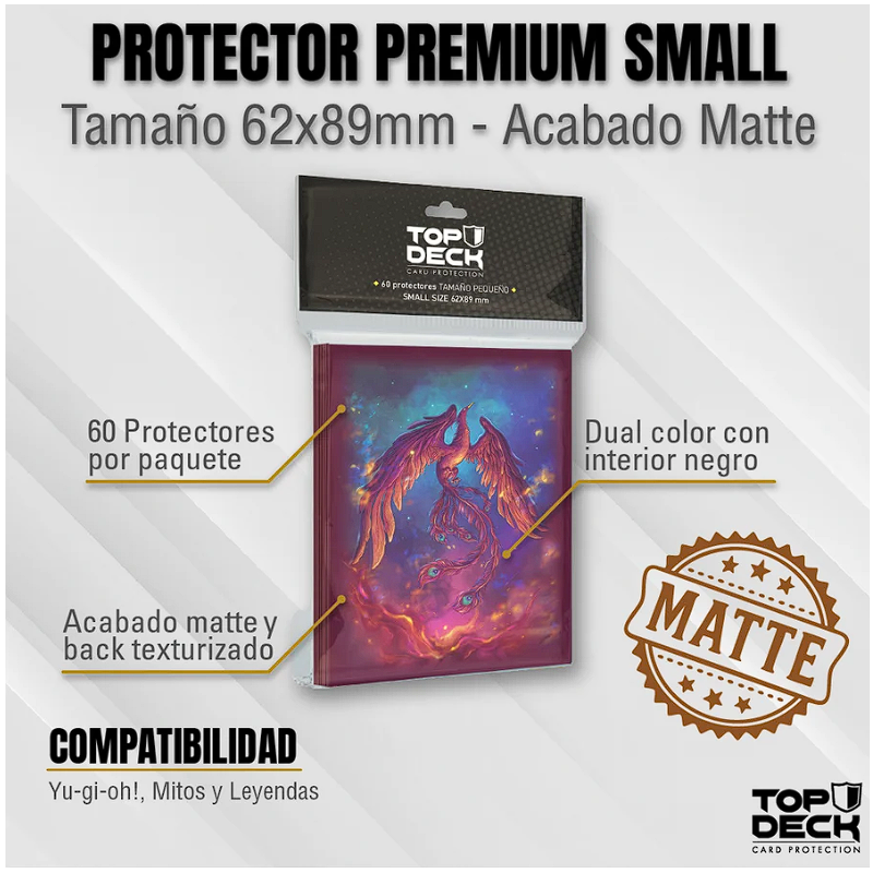 Protectores MATTE con Diseño | TOPDECK Small 62x89mm Fenix