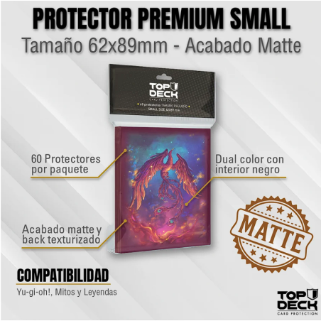 Protectores MATTE con Diseño | TOPDECK Small 62x89mm Fenix