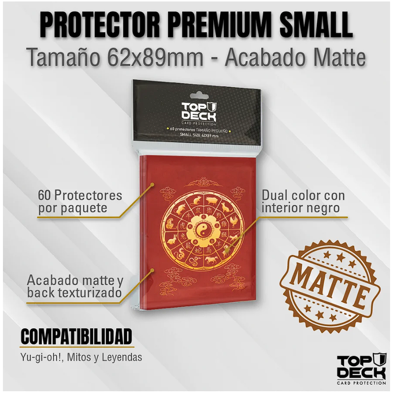 Protectores MATTE con Diseño | TOPDECK Small 62x89mm Horoscopo Chino