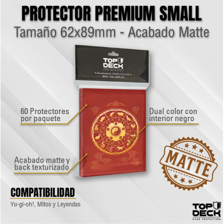 Protectores MATTE con Diseño | TOPDECK Small 62x89mm Horoscopo Chino
