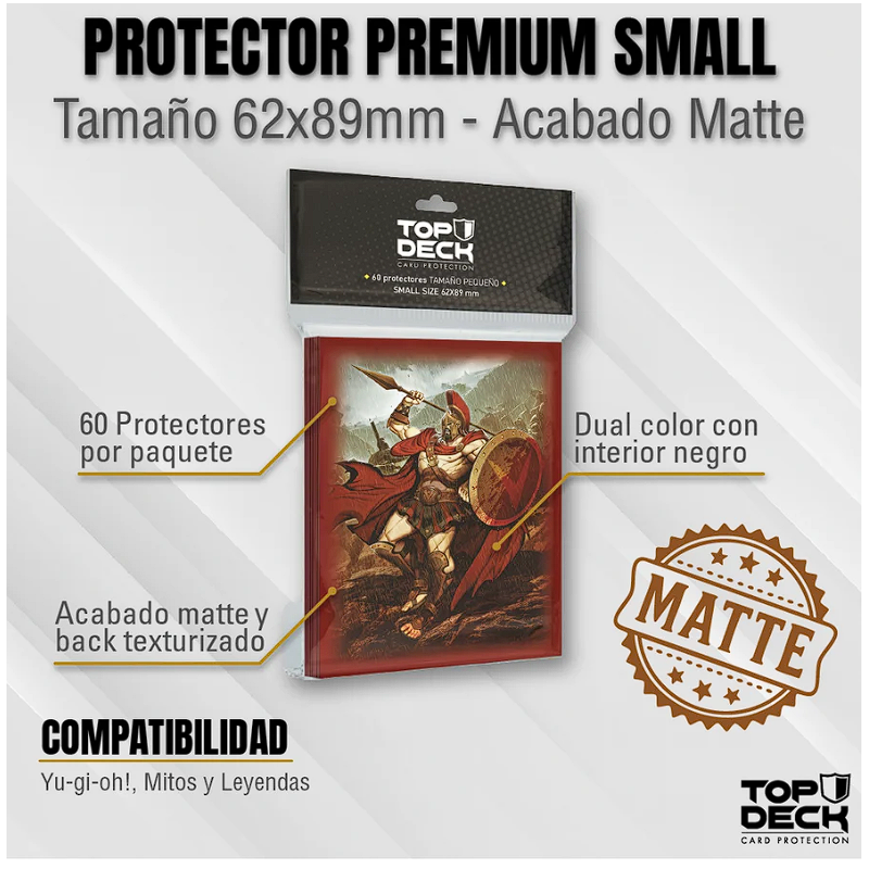 Protectores MATTE con Diseño | TOPDECK Small 62x89mm Leonidas