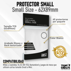 Protectores Esenciales | TOPDECK Small 62x89mm color BLANCO
