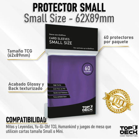 Protectores Esenciales | TOPDECK Small 62x89mm color MORADO
