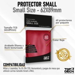 Protectores Esenciales | TOPDECK Small 62x89mm color ROJO